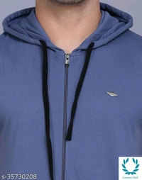 Men's Casual Hooded Tshirt - S, Cotton, Pack of :1
